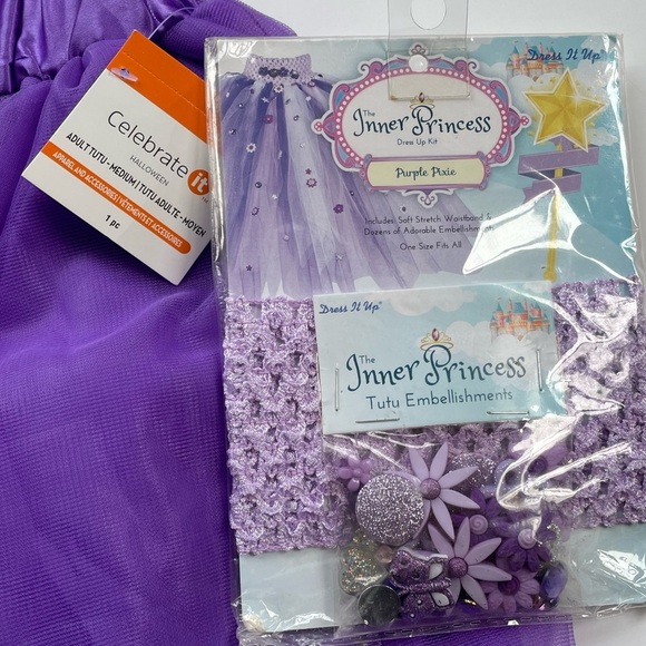 TUTU Princess Pixie Dress It Up Kit Embellishments Dance Skirt NEW Medium - Picture 2 of 10